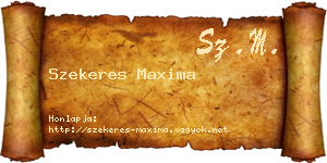 Szekeres Maxima névjegykártya